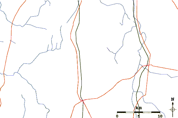 Roads and rivers around Brace Mountain