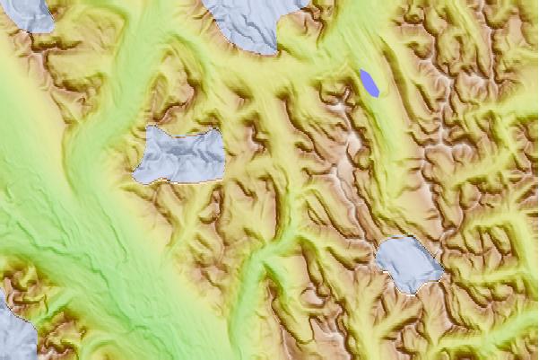 Surf breaks located close to Brachiopod Mountain