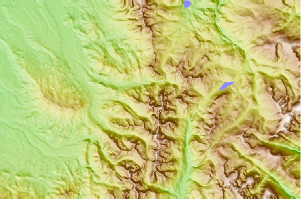 Surf breaks located close to Braddock Peak (Never Summer Range)