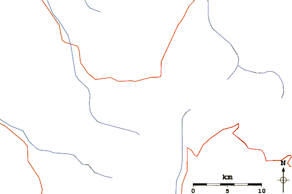 Roads and rivers around Braddock Peak (Never Summer Range)