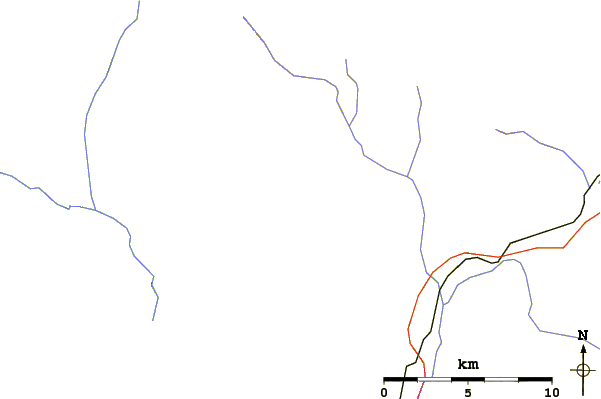 Roads and rivers around Brandywine Mountain