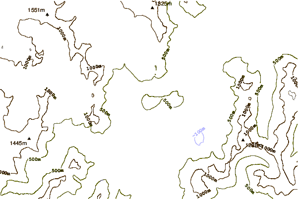 Mountain peaks around Brassiere Hills