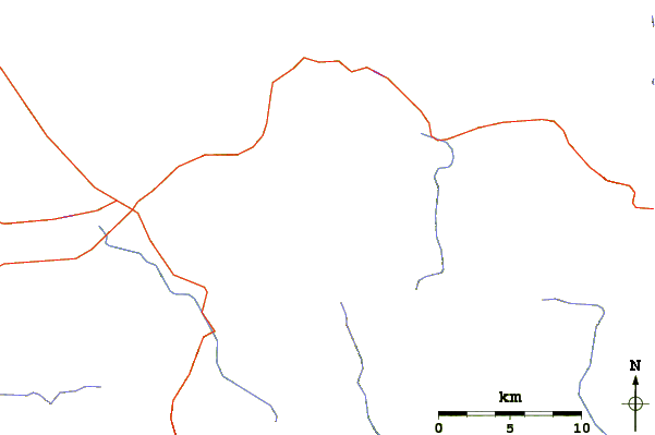 Roads and rivers around Brasstown Bald