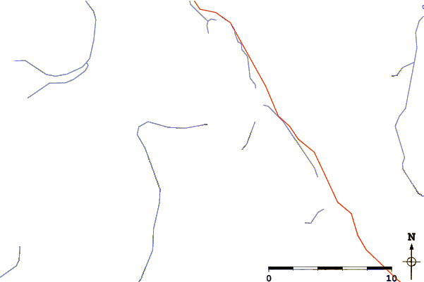 Roads and rivers around Breaker Mountain