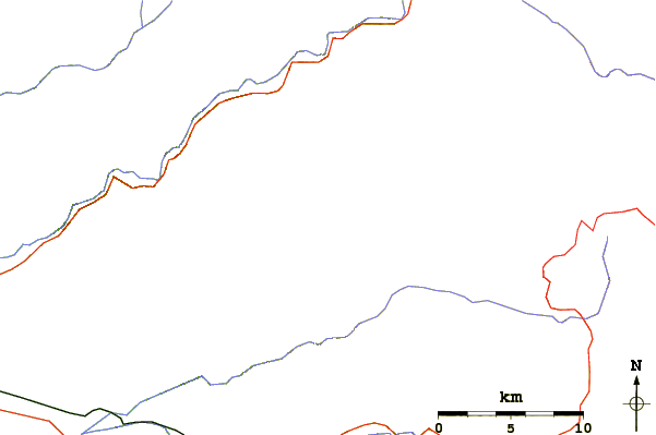 Roads and rivers around Breckenridge Mountain