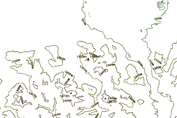 Mountain peaks around Breitenstein (mountain)