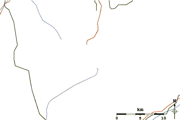 Roads and rivers around Breithorn (Lauterbrunnen)