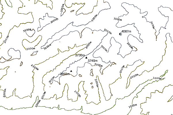 Mountain peaks around Breithorn (Lötschental)