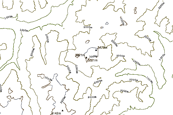 Mountain peaks around Breithorn (Simplon)