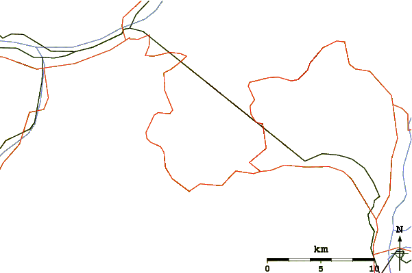 Roads and rivers around Breithorn (Simplon)