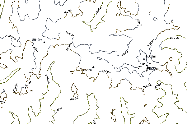 Mountain peaks around Breithorn