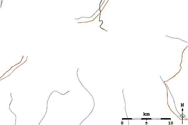 Roads and rivers around Breithorn