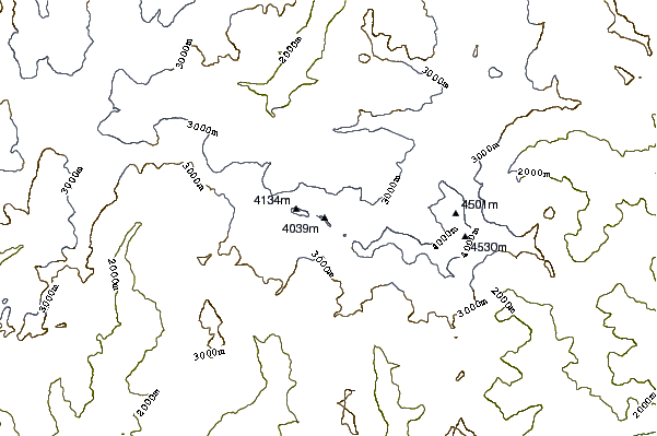 Mountain peaks around Breithornzwillinge