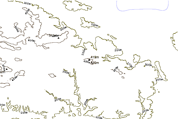 Mountain peaks around Brendon Hills