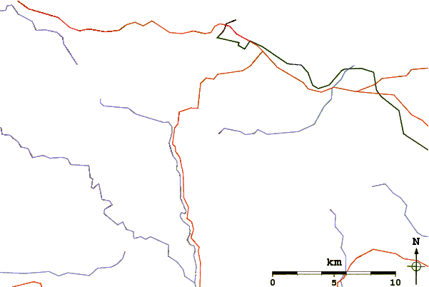 Roads and rivers around Brendon Hills