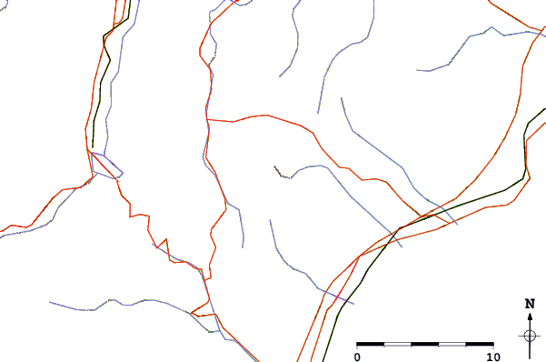 Roads and rivers around Bric Agnellino