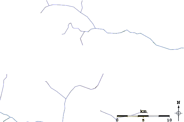 Roads and rivers around Bridge River Cones