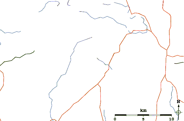 Roads and rivers around Brim Fell