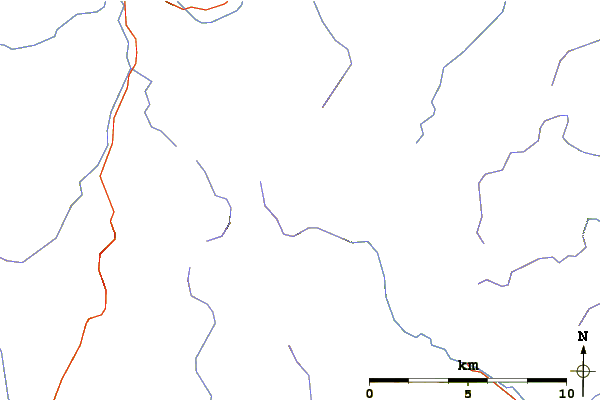 Roads and rivers around Broad Cairn