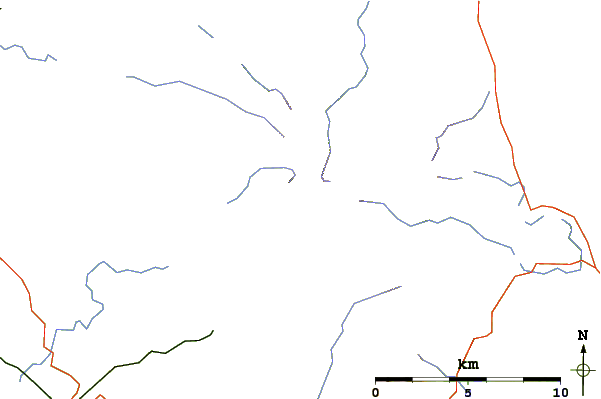 Roads and rivers around Broad Crag