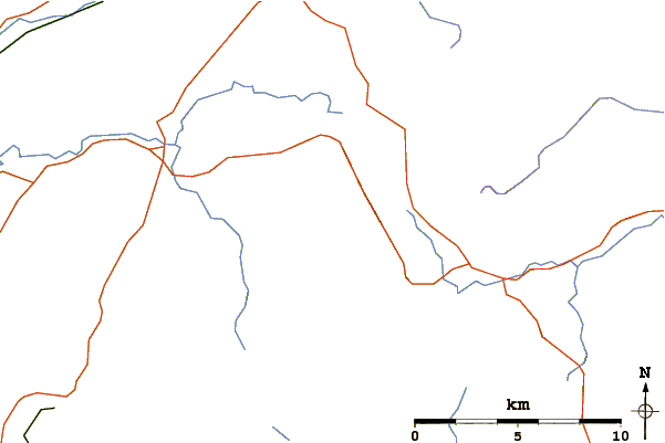 Roads and rivers around Broom Fell