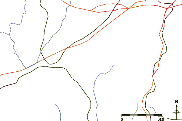 Roads and rivers around Brown's Mountain