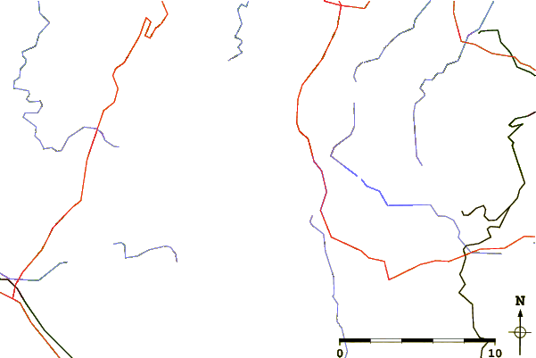 Roads and rivers around Bruchberg