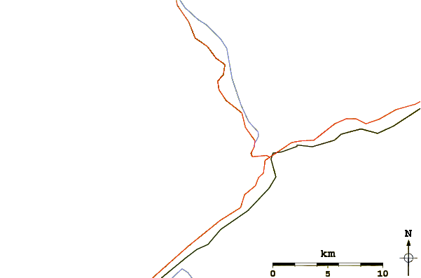 Roads and rivers around Brünberg