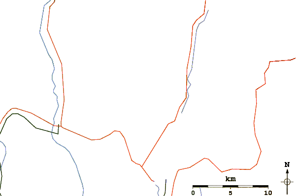 Roads and rivers around Brundage Mountain