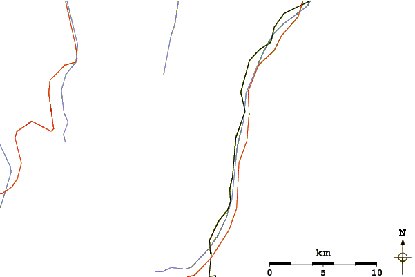 Roads and rivers around Brunegghorn