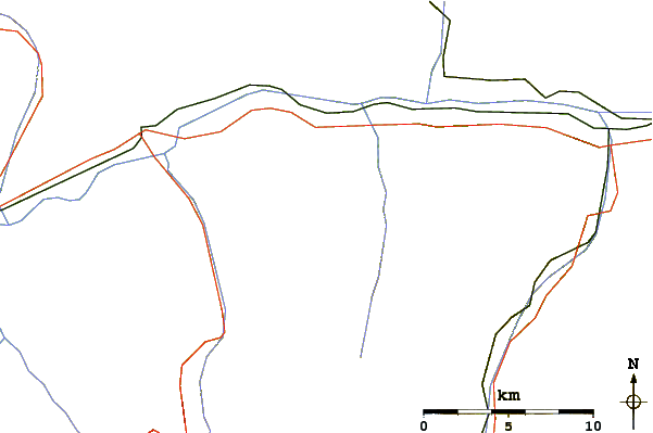 Roads and rivers around Brunnethorn