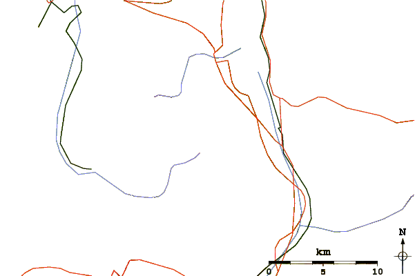 Roads and rivers around Brunnistock