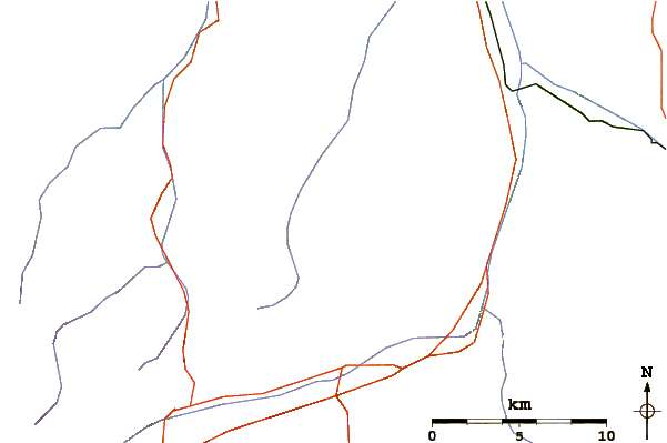 Roads and rivers around Bruschghorn