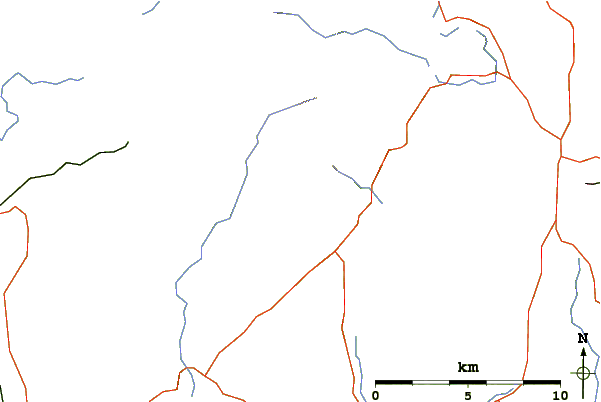 Roads and rivers around Buck Pike