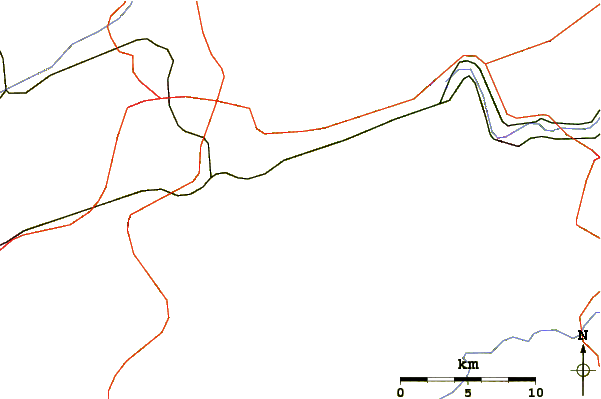 Roads and rivers around Buckhorn Knob