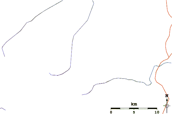 Roads and rivers around Buckhorn Mountain