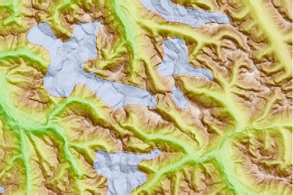 Surf breaks located close to Buckner Mountain