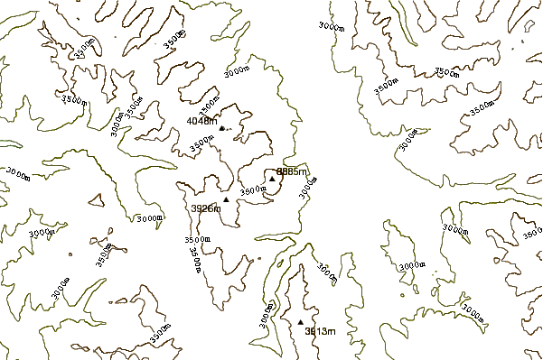 Mountain peaks around Buffalo Mountain