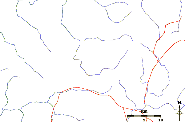 Roads and rivers around Bukit Batu Lawi