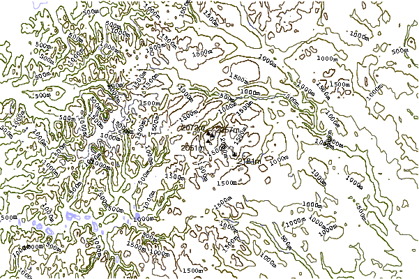 Mountain peaks around Bukkehøe