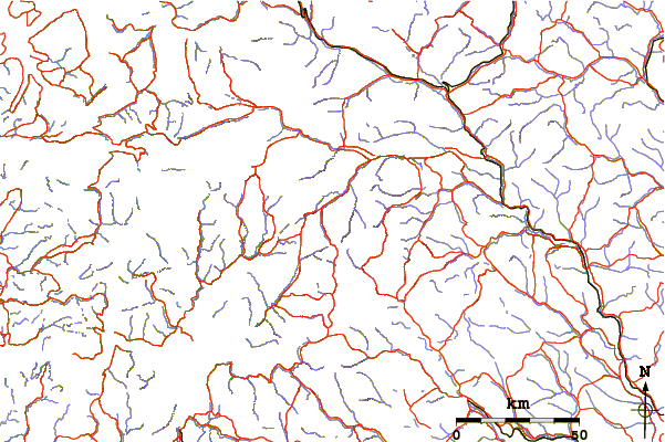 Roads and rivers around Bukkehøe