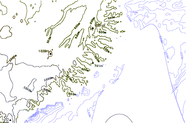 Mountain peaks around Búlandstindur