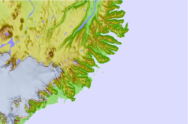 Surf breaks located close to Búlandstindur