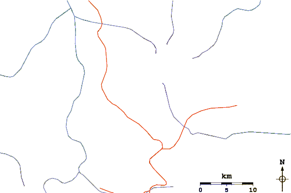 Roads and rivers around Bur Ni Telong