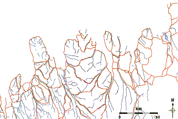 Roads and rivers around Búrfellshyrna