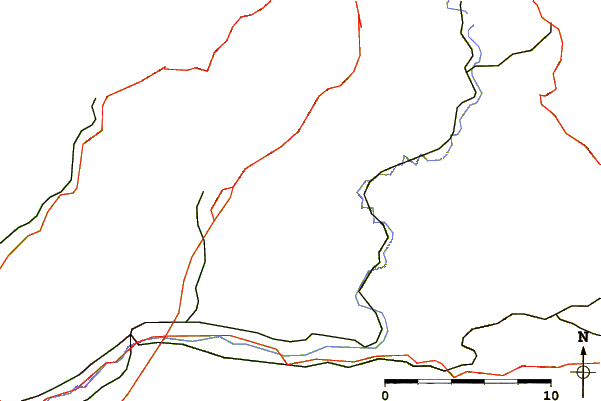 Roads and rivers around Burg Hohenstein (Middle Franconia)