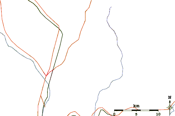 Roads and rivers around Burke Mountain (Vermont)