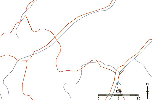 Roads and rivers around Bürkelkopf