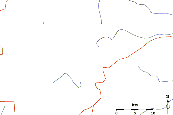 Roads and rivers around Bush Mountain