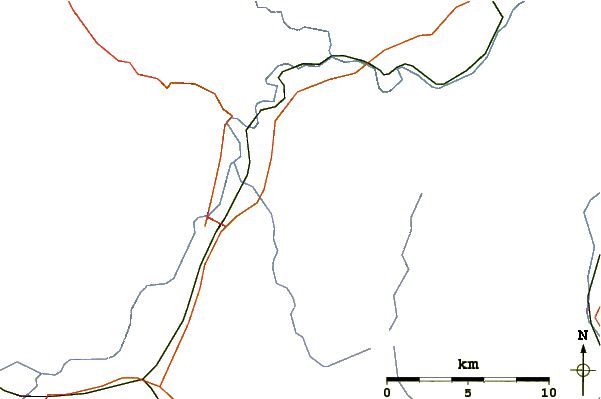 Roads and rivers around Bussen